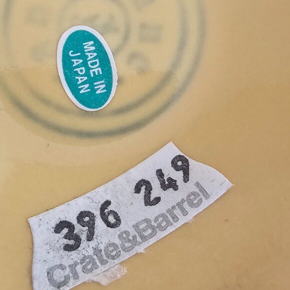 6 Yellow Pottery Tumblers 5.25" Crate Barrel Francfranc made Japan ice tea water - Picture 6 of 8